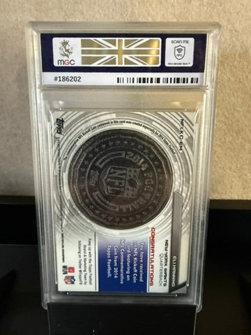 2014 Topps NFL Eli Manning – Breast Cancer Awareness Relic /50 – MGC 7