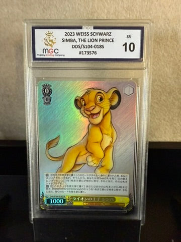 2023 Weiss Schwarz "Simba, The Lion Prince" – SR DDS/S104-018S – MGC 10 Graded
