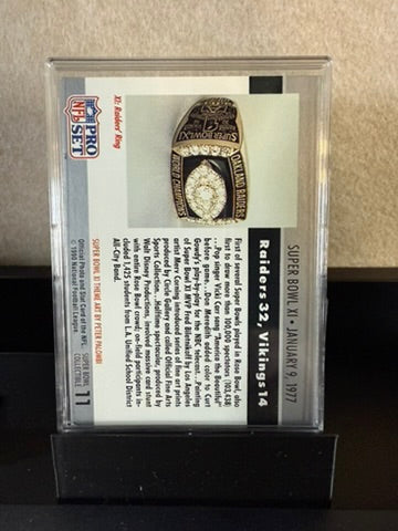 1990 Pro Set Super Bowl XI – Rose Bowl Pasadena – Official NFL Card