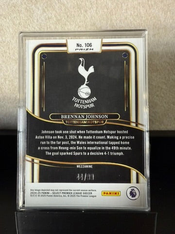 Brennan Johnson – 2023 Panini Select – Tottenham Hotspur – Pink Parallel