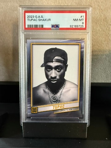 2023 G.A.S. Tupac Shakur #1 – PSA 8 NM-MT – Hip-Hop Icon Collector Card