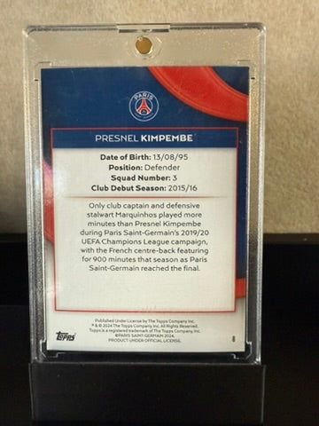 Presnel Kimpembe Topps Chrome Orange Refractor /50 – Paris Saint-Germain (PSG)