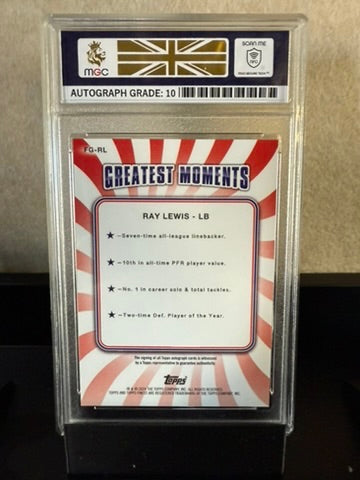 2024 Topps Finest Ray Lewis Auto – Oil Spill Geometric 03/10 – MGC 10 Graded