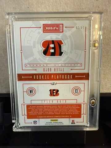 Tyler Boyd – Playbook Jersey Auto Relic Card (Cincinnati Bengals)