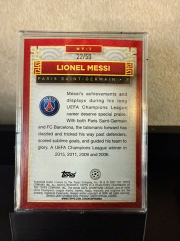 Lionel Messi – Topps UEFA Champions League – Chinese New Year Parallel – PSG 22/50
