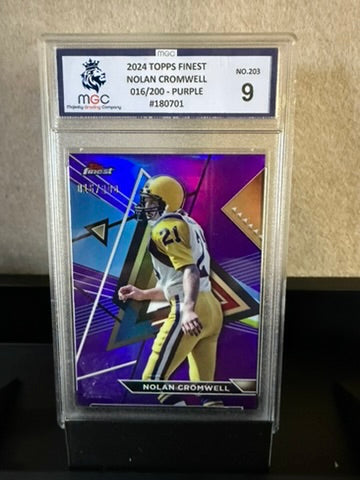 2024 Topps Finest Nolan Cromwell – Purple /200 – Graded 9 M