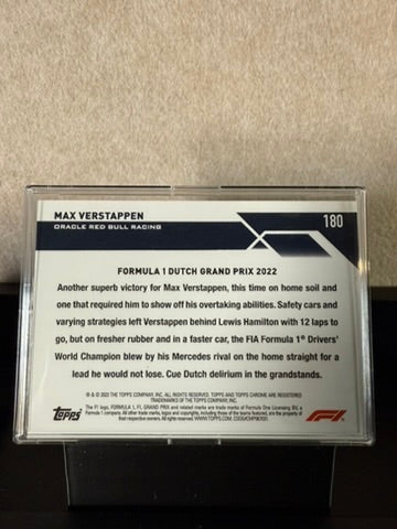 Max Verstappen Driver of the Day 54/75 – 2022 F1 Topps Chrome Purple Refractor #1