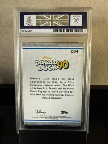Donald Duck – 2024 Topps Chrome 90th Anniversary – MGC 9