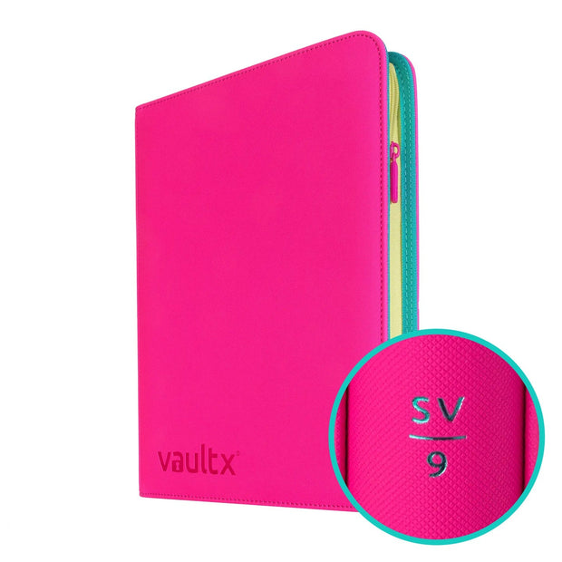 VaultX Scarlet & Violet 9 Exo-Tec® Zip Binder - 9 Pocket