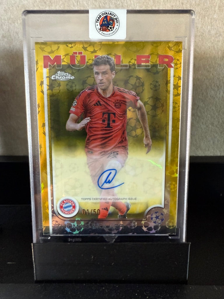 2019/20 Topps Chrome UEFA – Thomas Müller Gold Autograph Card #01/50