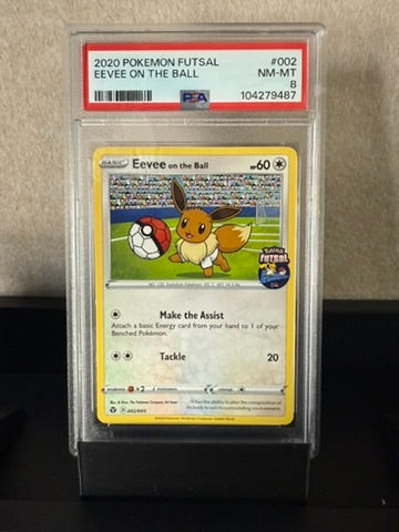 2020 Pokémon Futsal Promo “Eevee on the Ball” #002 – PSA 8 (NM-MT)