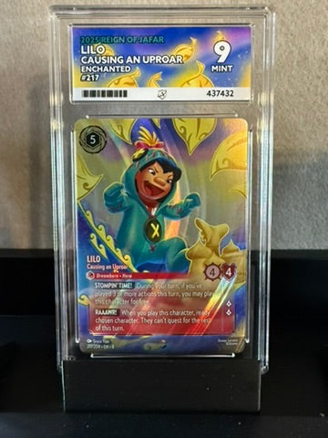 2025 Lorcana Enchanted Lilo #217 – Causing an Uproar – Mint 9 Graded