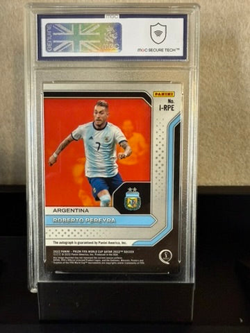 Roberto Pereyra – 2022 Panini Prizm International Ink – Argentina – Autograph – MGC 8
