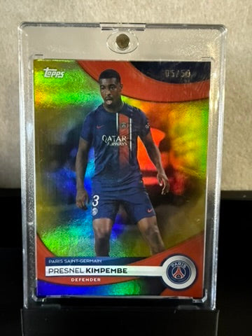 Presnel Kimpembe Topps Chrome Orange Refractor /50 – Paris Saint-Germain (PSG)