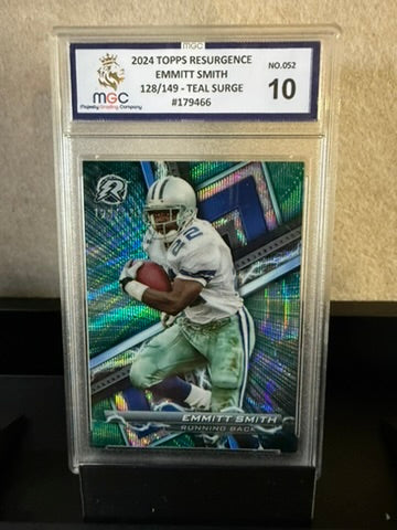 2024 Topps Resurgence Emmitt Smith – Teal Surge /149 – MGC 10 GEM MINT