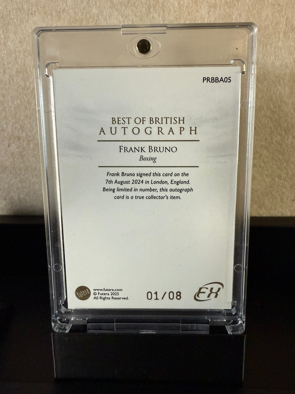 Frank Bruno Autographed Boxing Card – Prestige Series