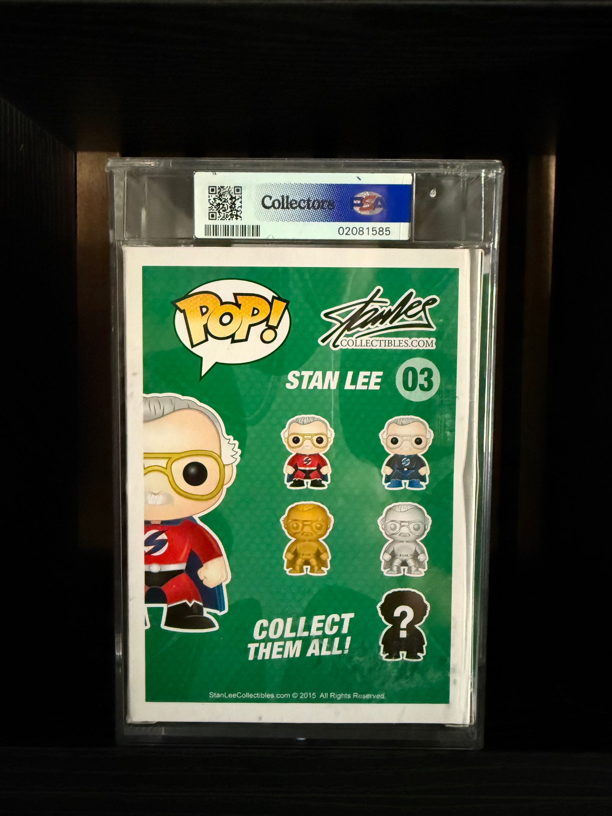 Stan Lee Funko Pop #03 – 2015 Comikaze Exclusive (PSA 8 NM-MT)
