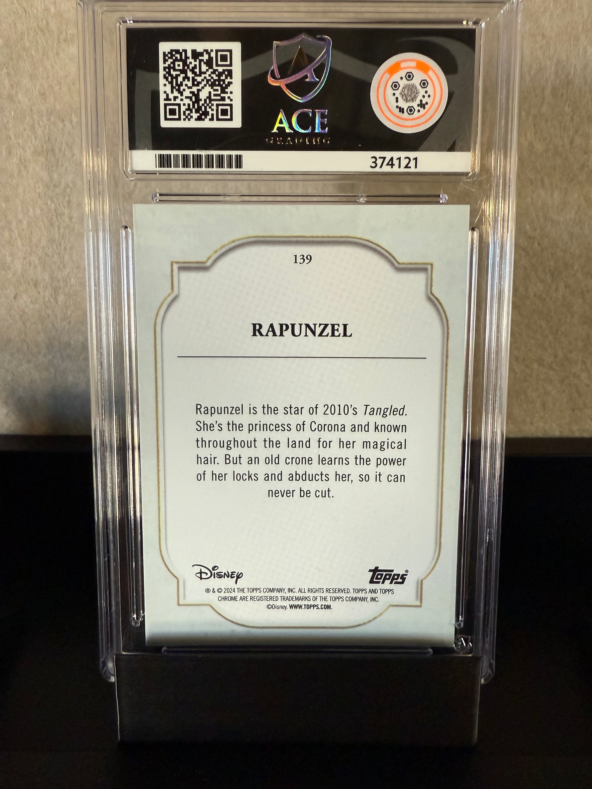 2024 Topps Chrome Disney Rapunzel Dark Blue & Light Blue Lava #139 – GEM MINT 10 (50/75)