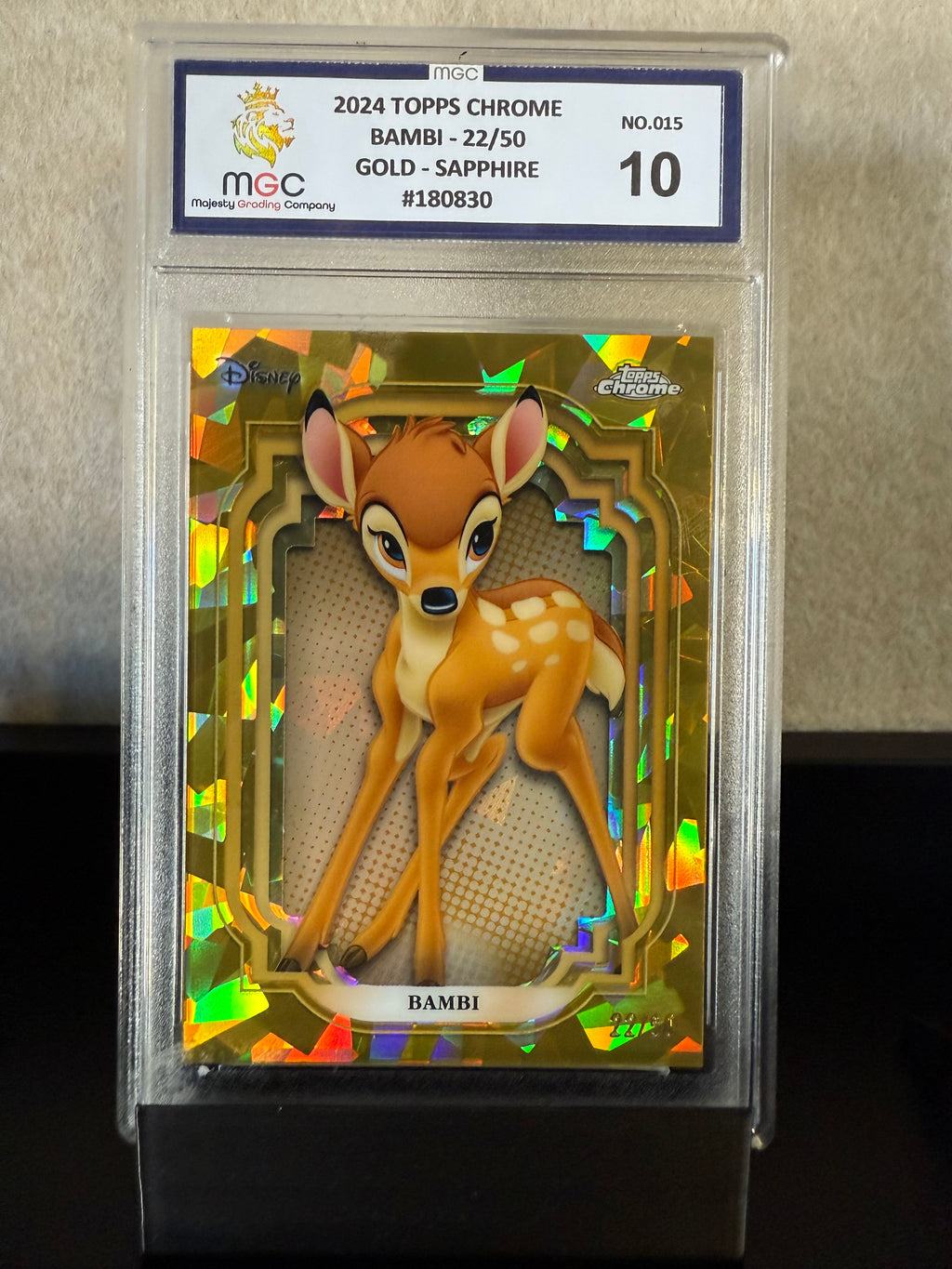 2024 Topps Chrome Disney Bambi Gold Sapphire #22/50 – MGC 10 GEM MINT