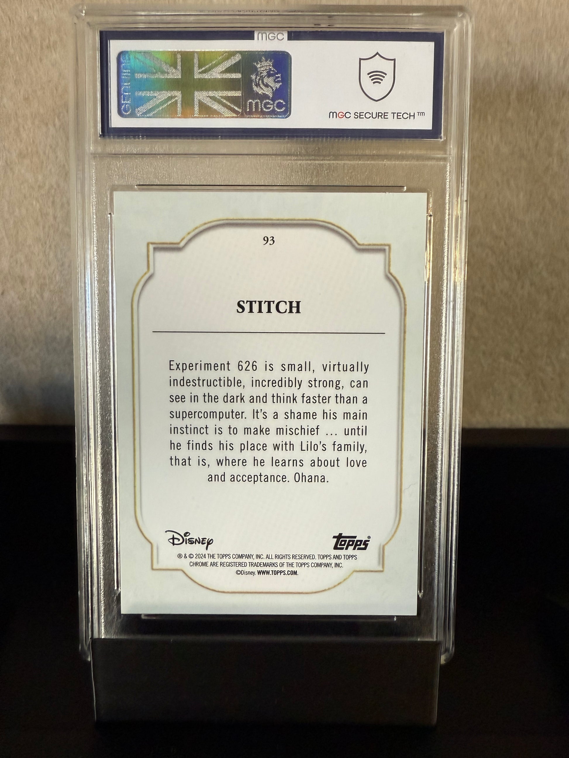 2024 Topps Chrome Disney Stitch Gold Sapphire #13/50 – MGC 9 Mint