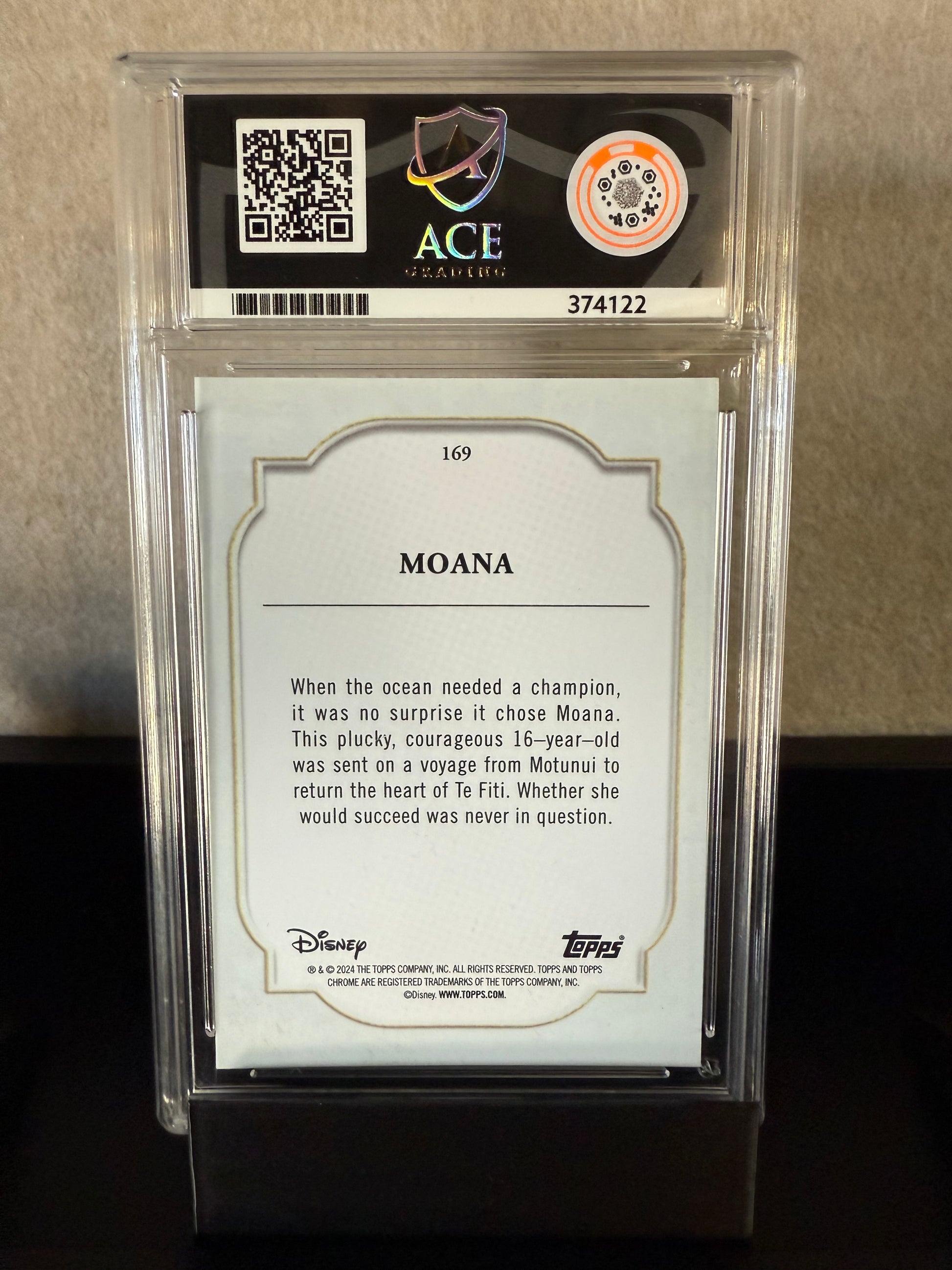 2024 Topps Chrome Disney Sapphire Moana Purple Sapphire #02/15 – GEM MINT 10