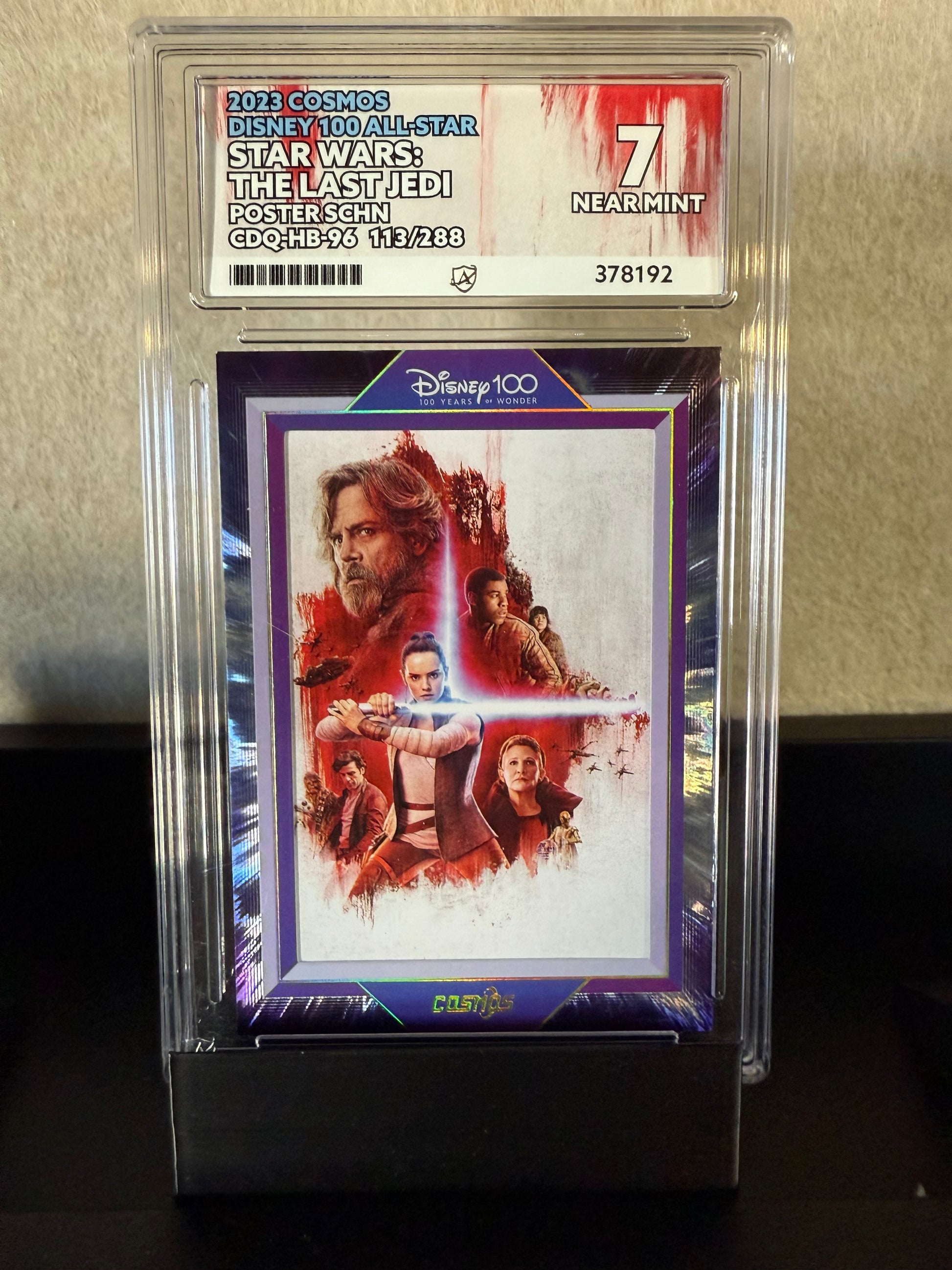 2023 Cosmos Disney 100 All-Star Star Wars: The Last Jedi Poster #113/288 – NM 7