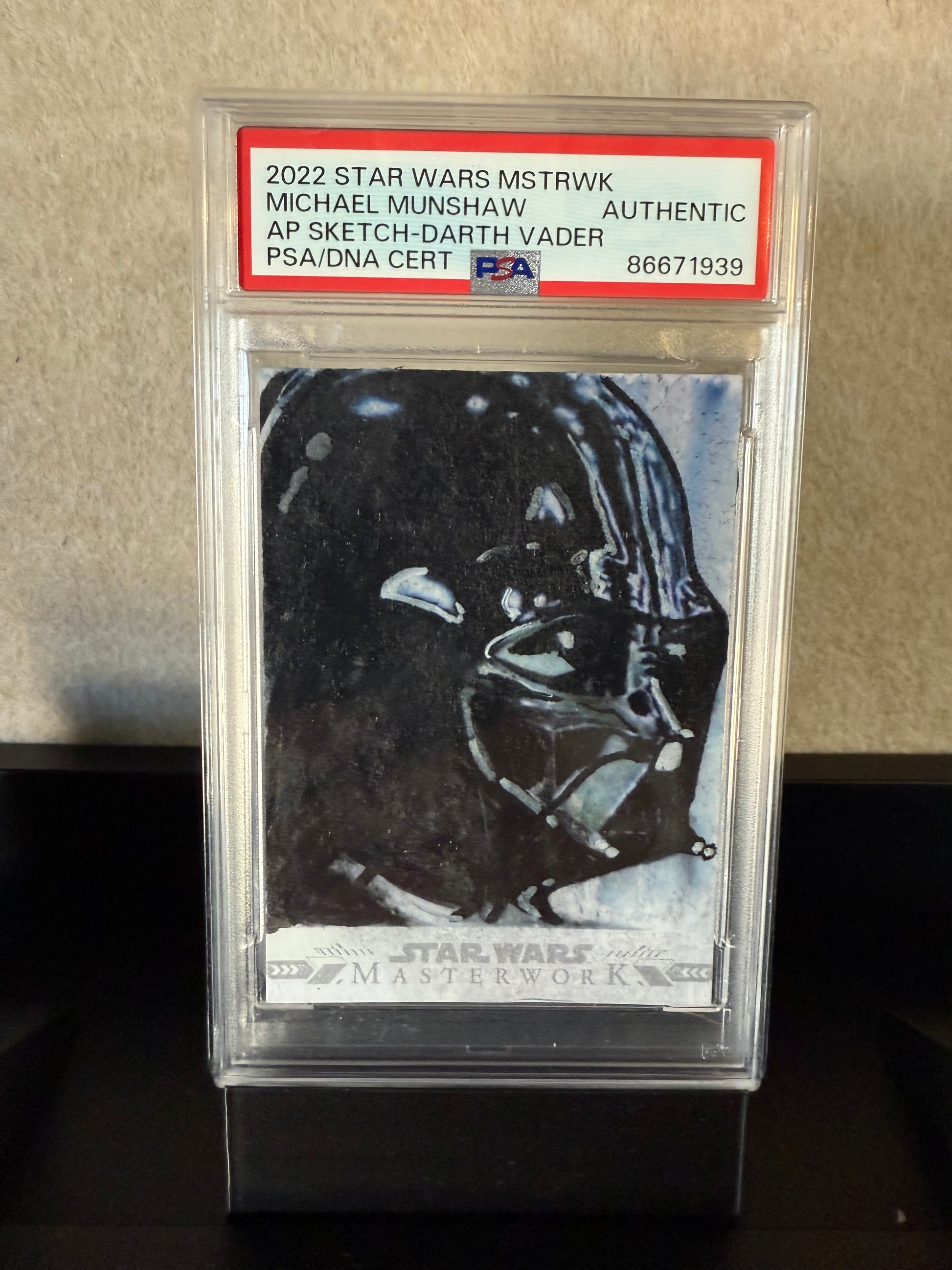 2022 Star Wars Masterwork Darth Vader AP Sketch by Michael Munshaw – PSA/DNA Certified