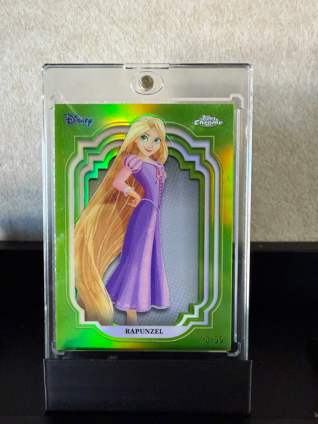 2023 Topps Chrome Disney 100 – Rapunzel Green Refractor #28/99