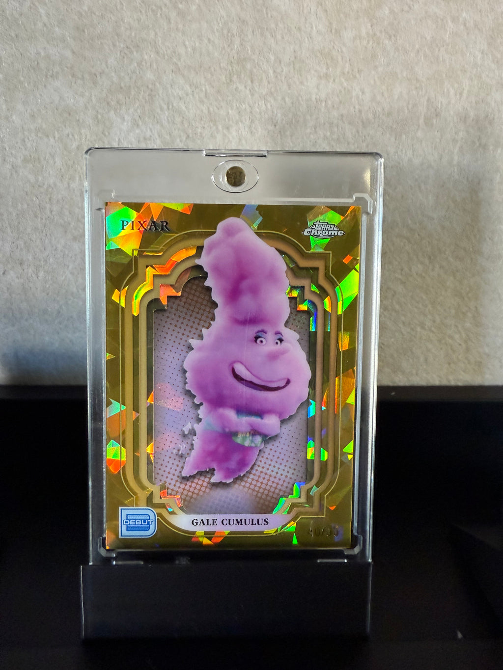 Topps Chrome Pixar Debut – Gale Cumulus Gold Refractor /50