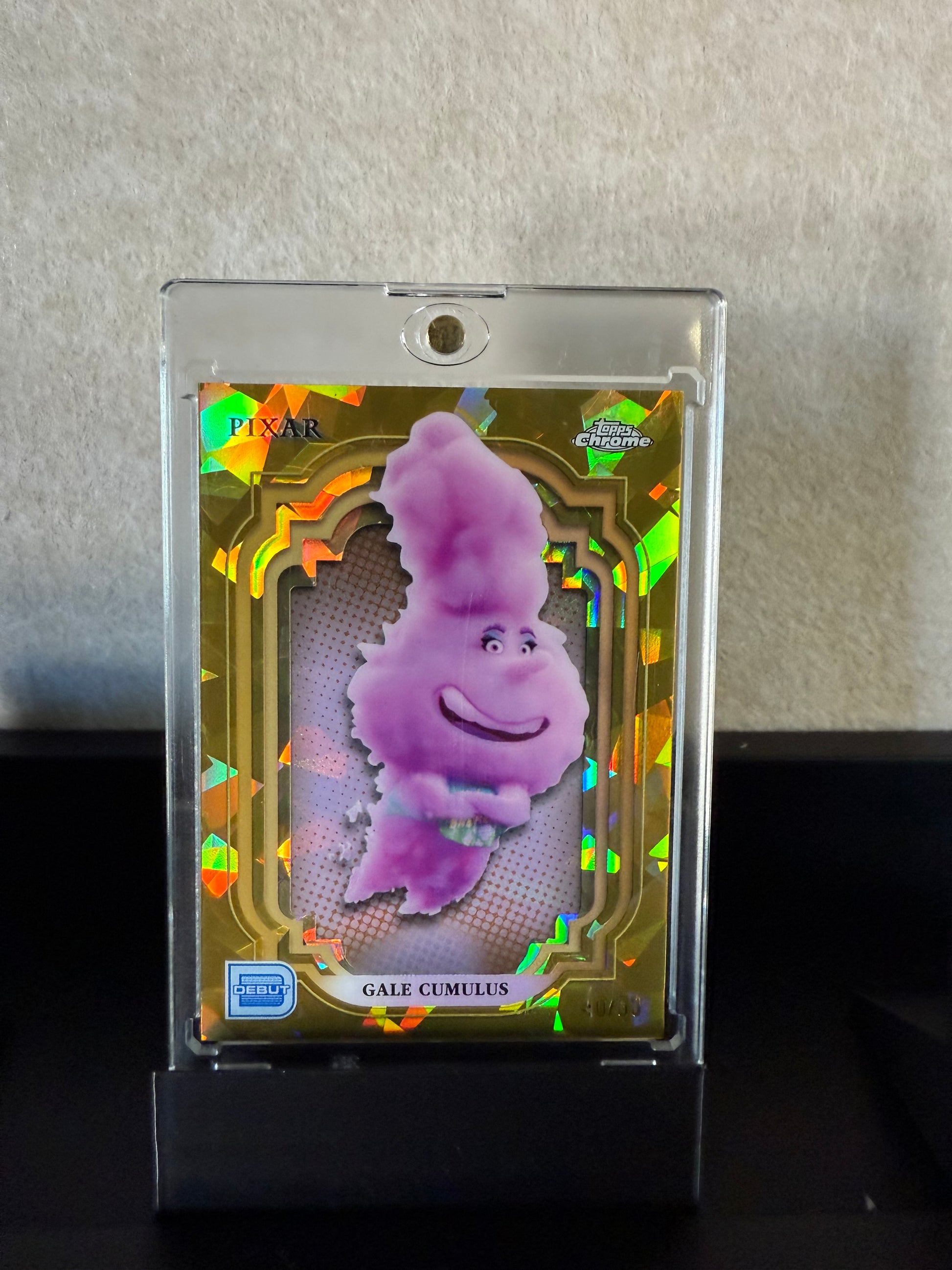 Topps Chrome Pixar Debut – Gale Cumulus Gold Refractor /50