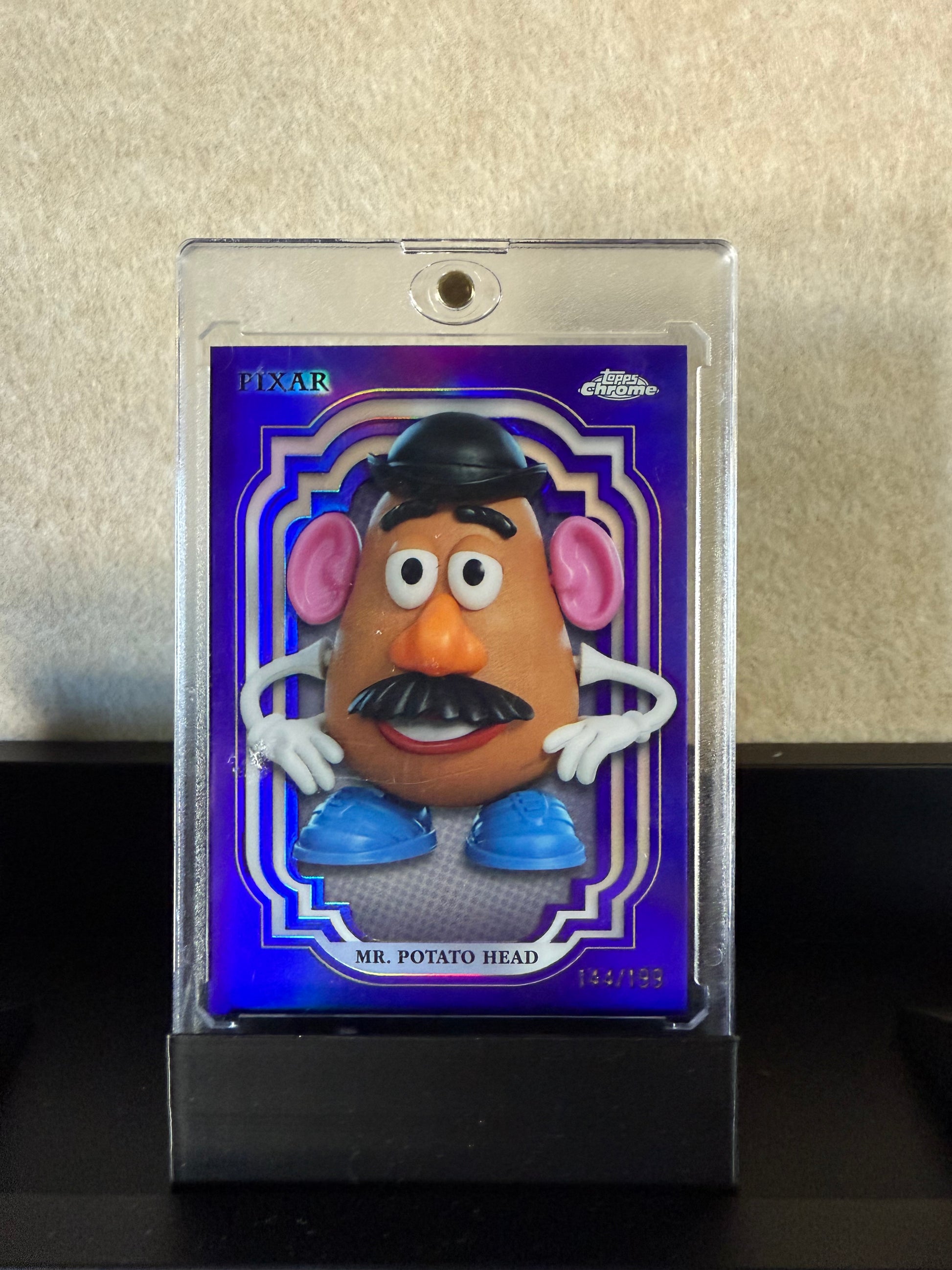 Topps Chrome Disney 100 – Mr. Potato Head Refractor #134/199 (Blue Parallel)