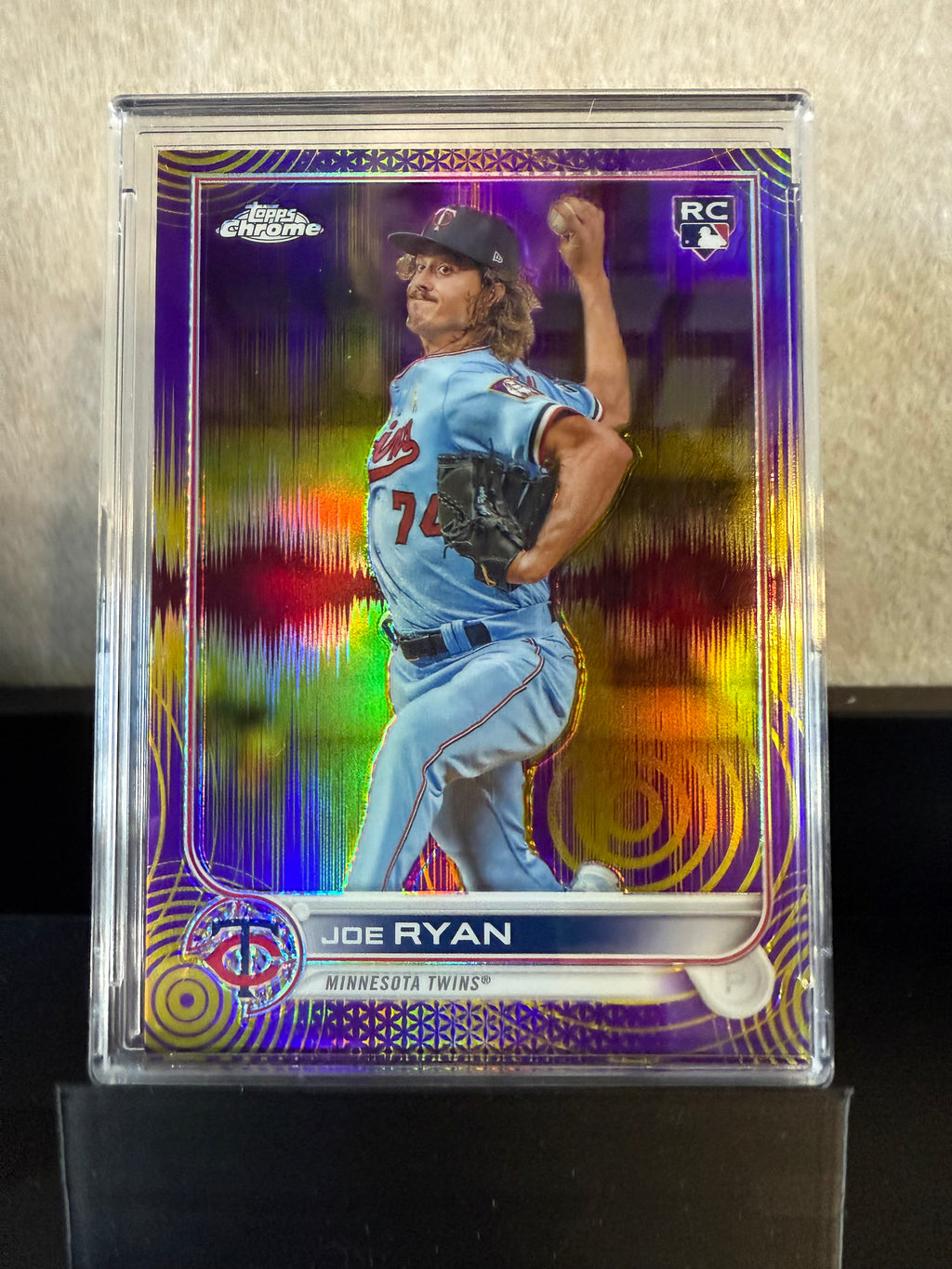 Joe Ryan RC – 2022 Topps Chrome Purple RayWave Refractor 275/299