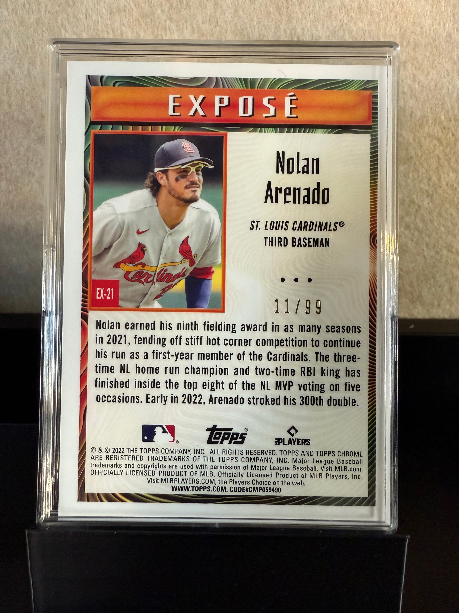 Nolan Arenado – 2022 Topps Chrome Green Wave Refractor (St. Louis Cardinals) 11/99