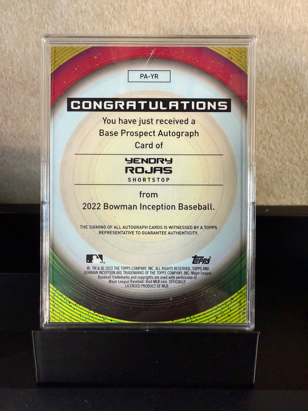Hendry Rojas Auto /200 – 2023 Bowman Inception Prospect Autograph (#060/200, San Diego Padres)