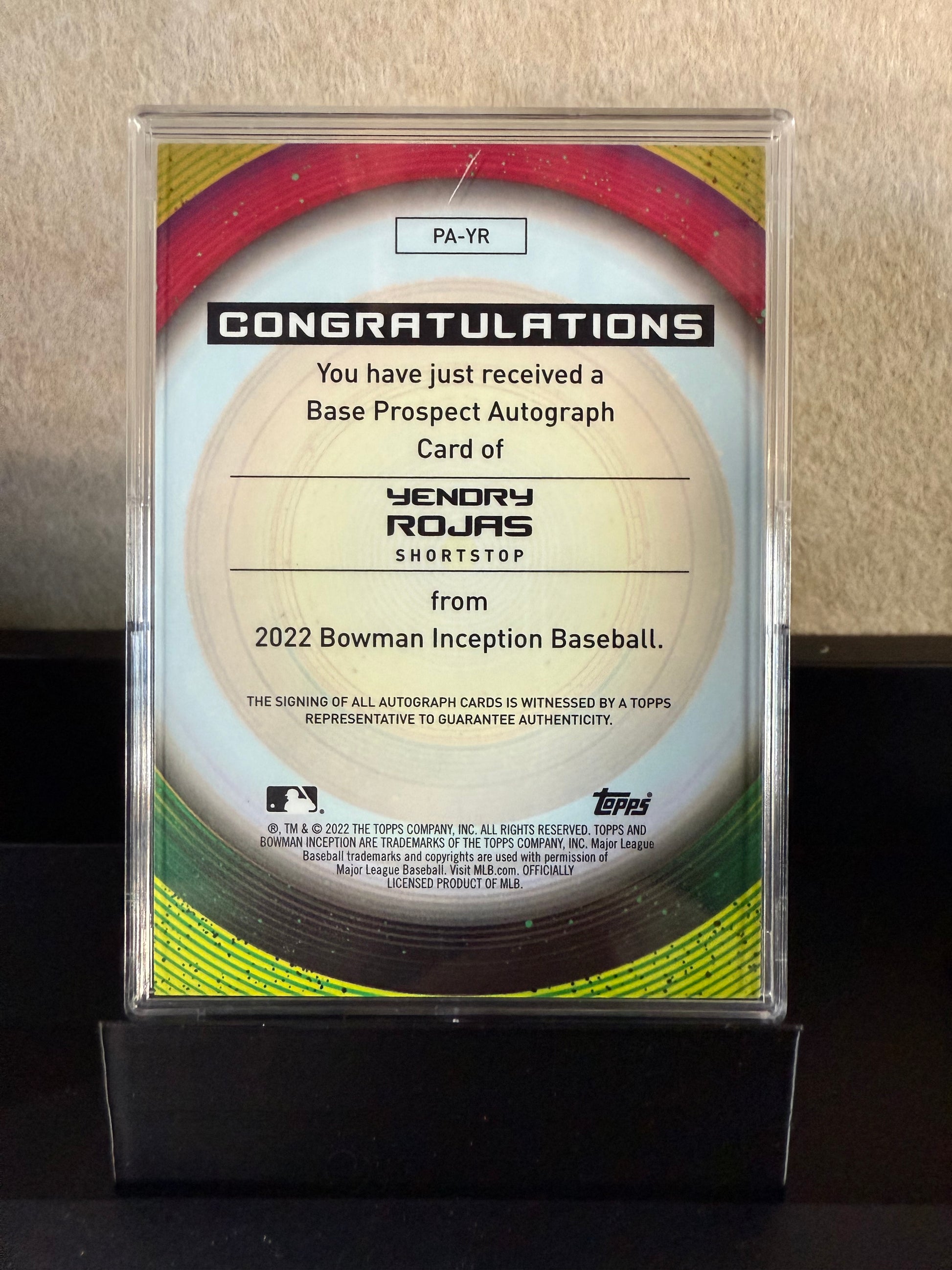 Hendry Rojas Auto /200 – 2023 Bowman Inception Prospect Autograph (#060/200, San Diego Padres)