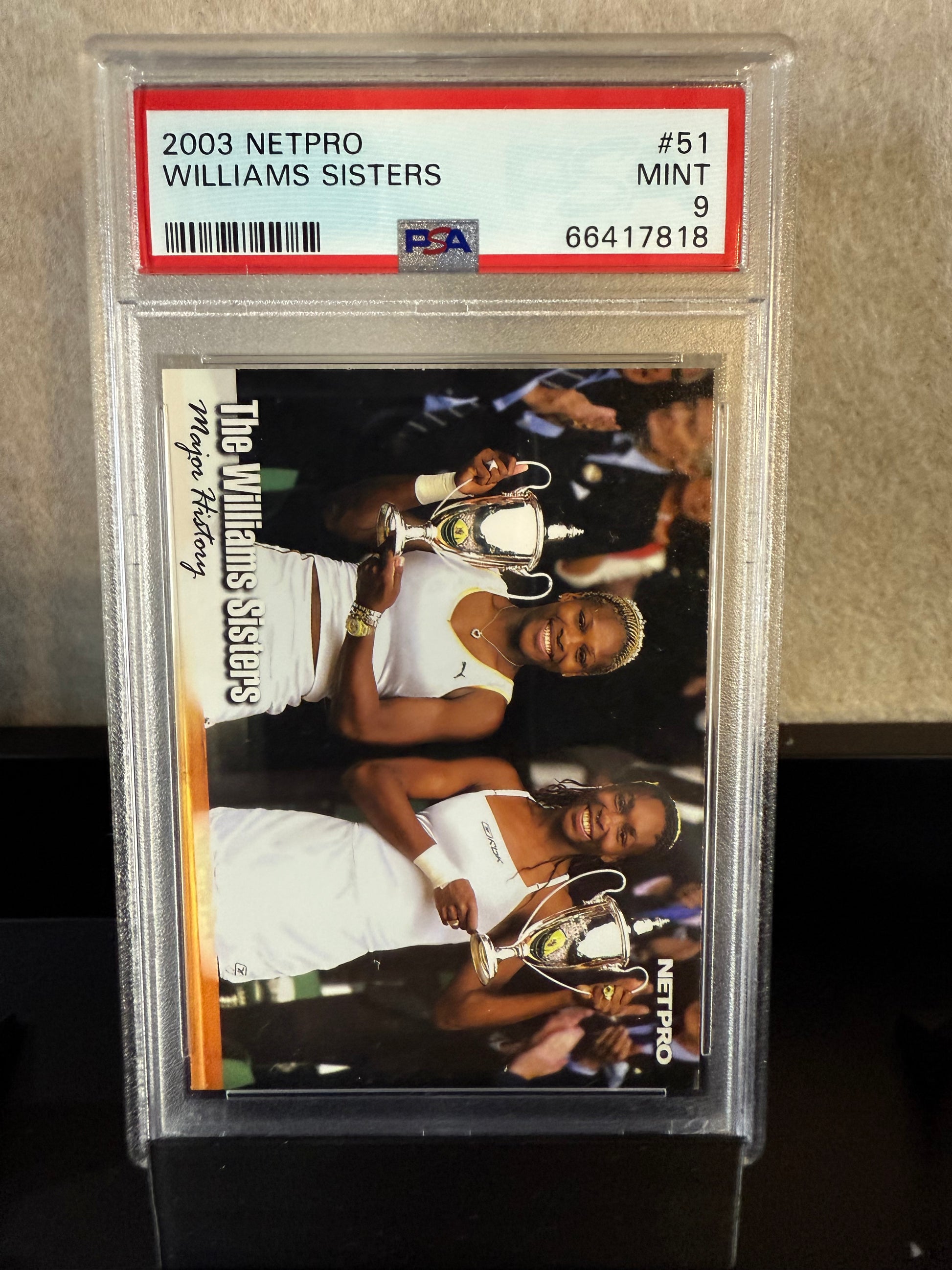 Williams Sisters – 2003 NetPro "Major History" (PSA 9 Mint)