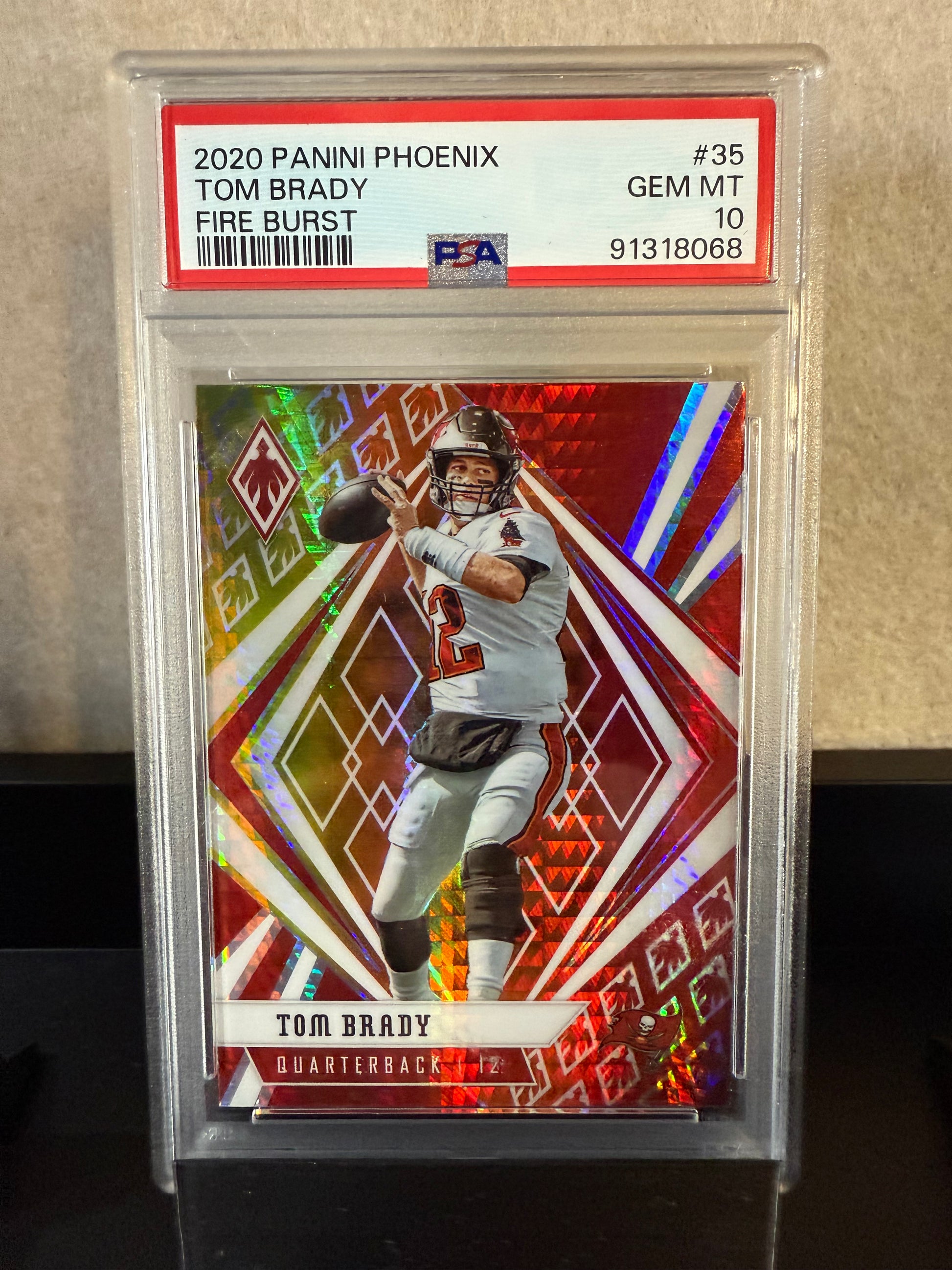 2020 Panini Phoenix Tom Brady – Fire Burst #35 – PSA 10 Gem Mint