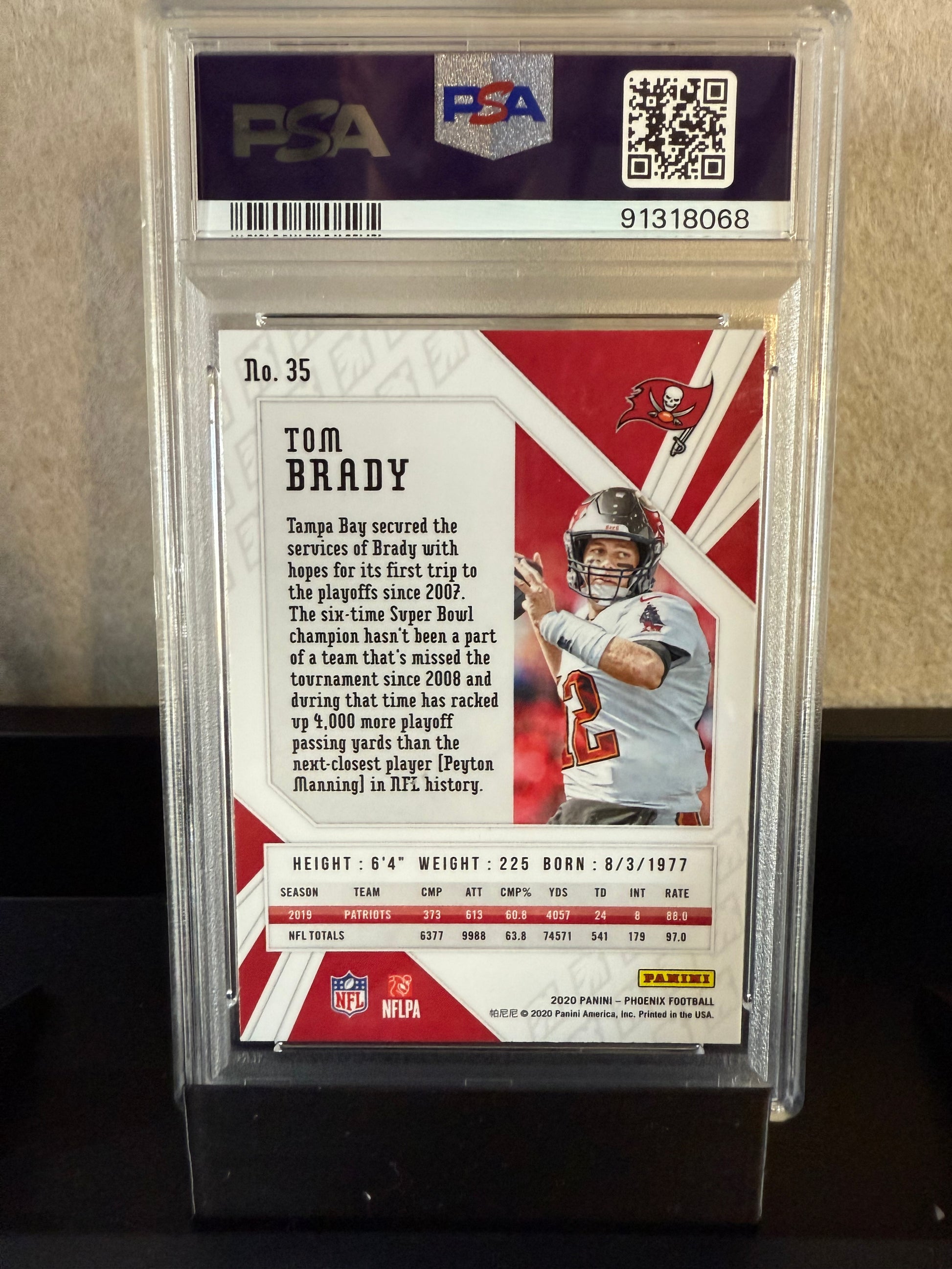 2020 Panini Phoenix Tom Brady – Fire Burst #35 – PSA 10 Gem Mint