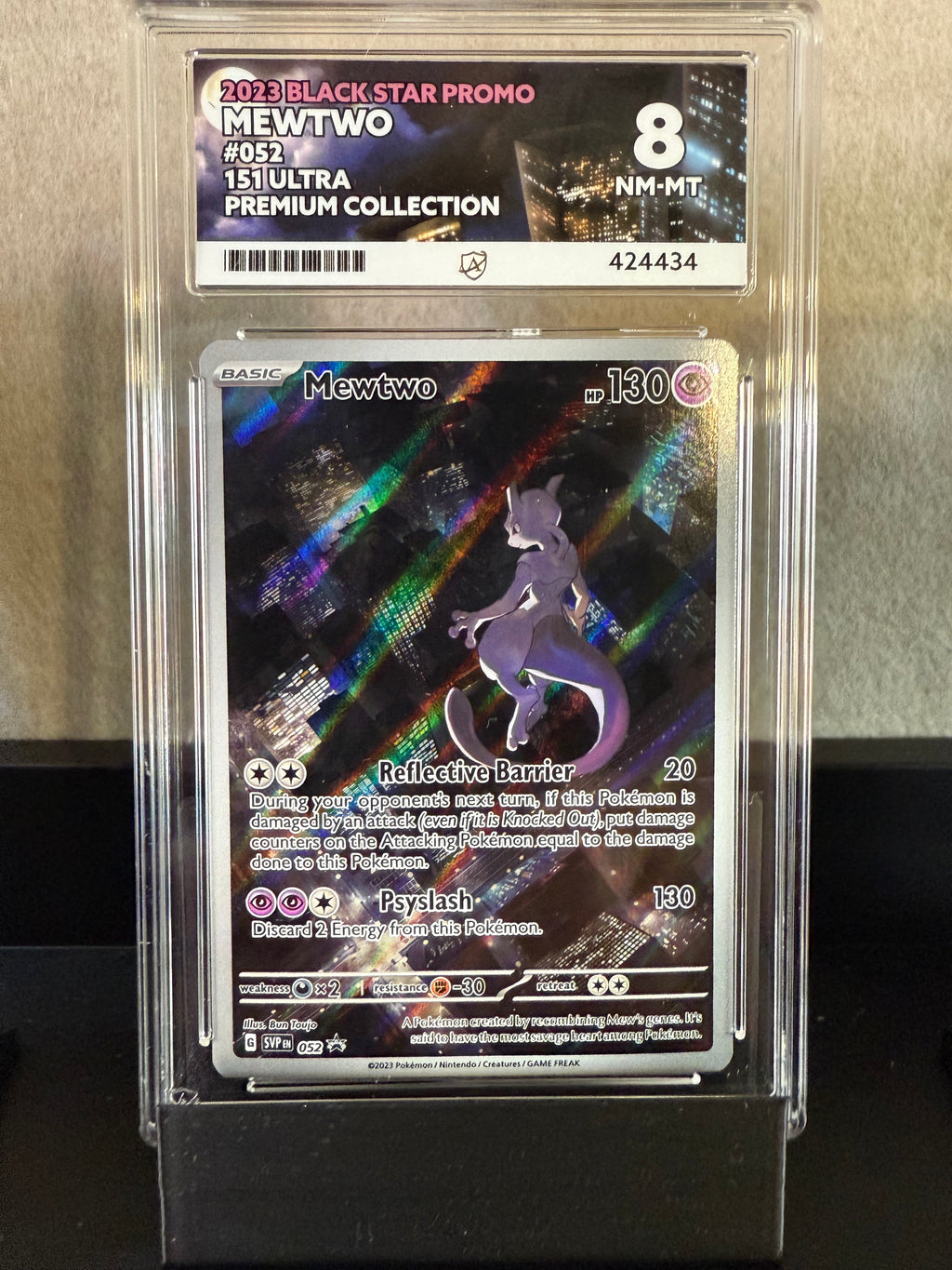 Mewtwo — 2023 Black Star Promo (NM-MT 8, 151 Ultra Premium Collection)