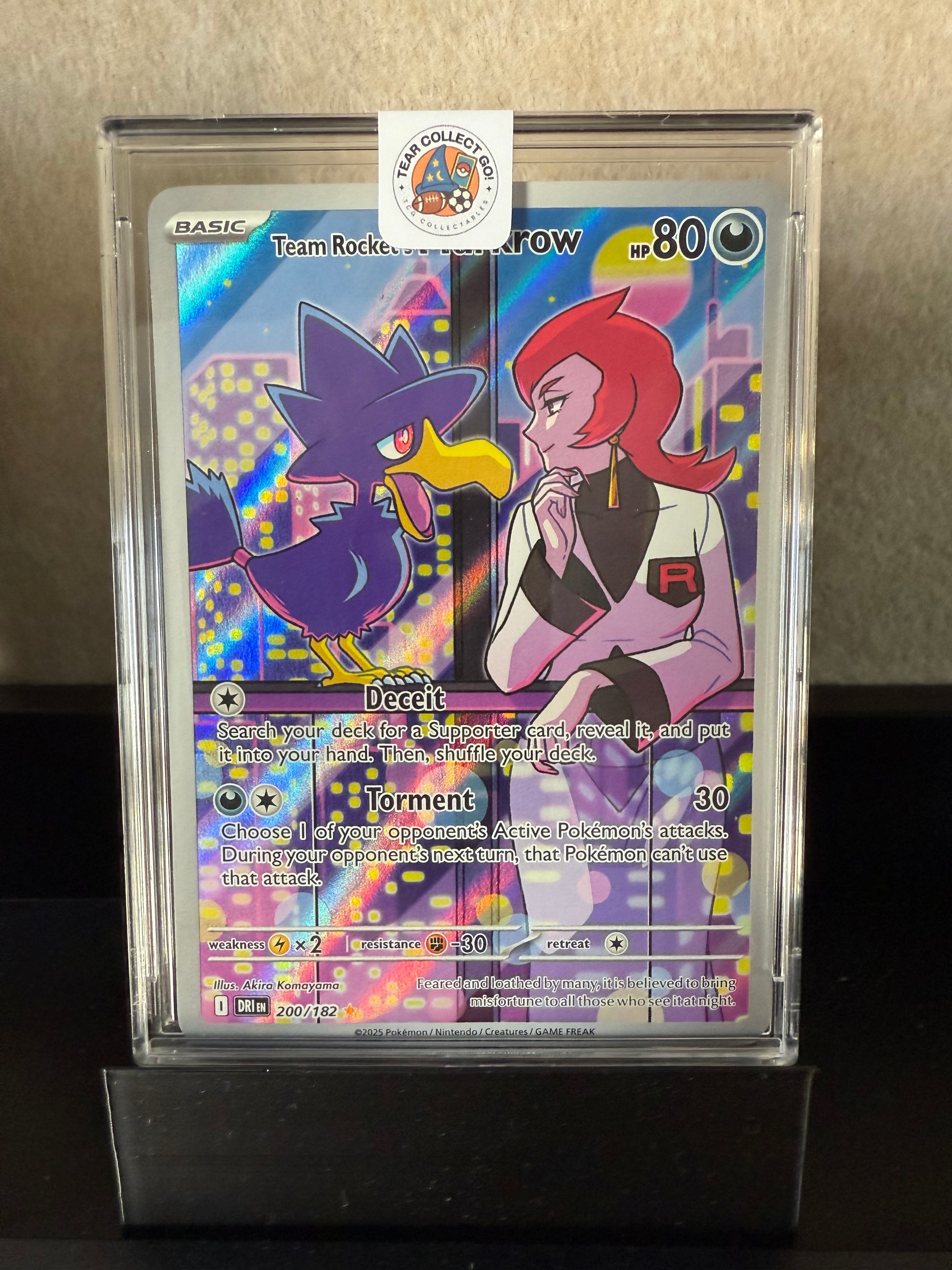 Team Rocket’s Murkrow - 200/182 - Illustration Rare - Twilight Masquerade Pokémon Card
