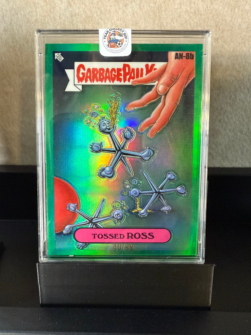 Garbage Pail Kids “Tossed Ross” AN-8b — Green Wave Refractor 40/99
