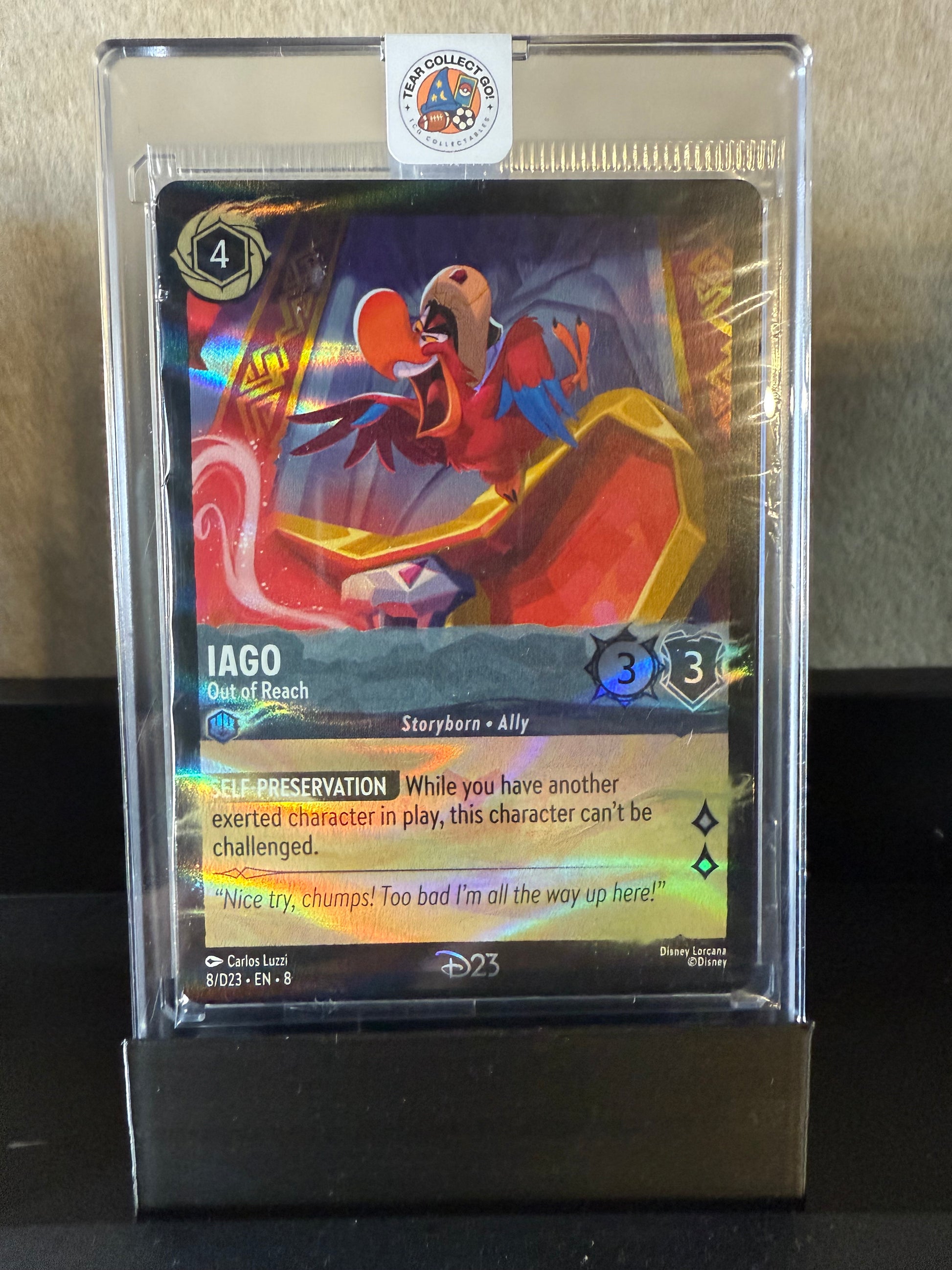 Iago – Out of Reach – D23 Promo – Disney Lorcana (8/D23-EN) – Limited Edition