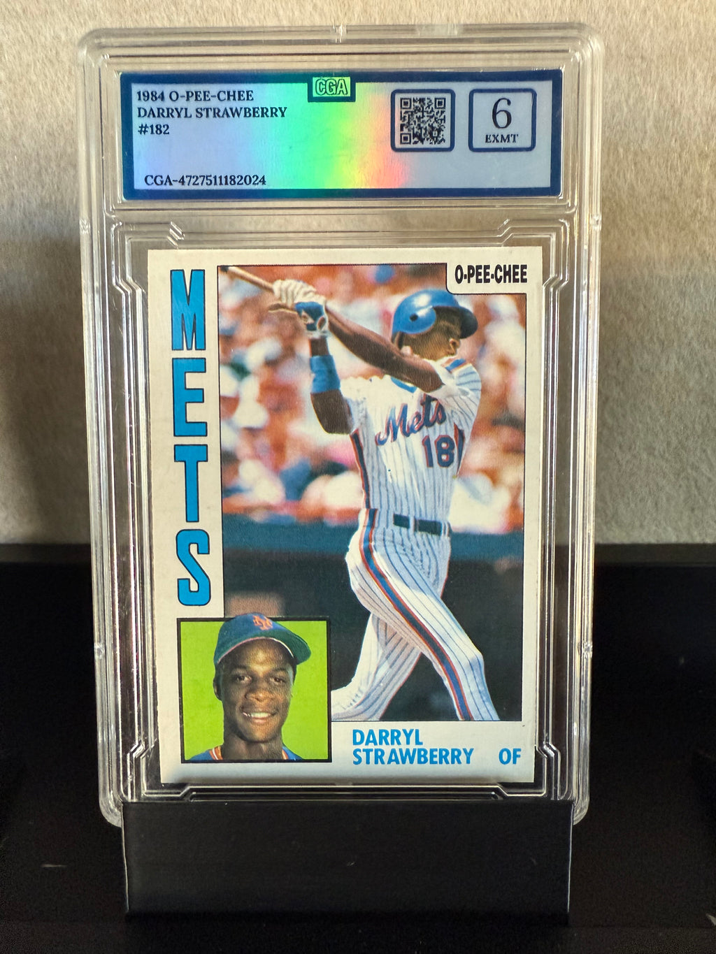 1984 O-Pee-Chee – Darryl Strawberry – #182 – CGA 6 EXMT