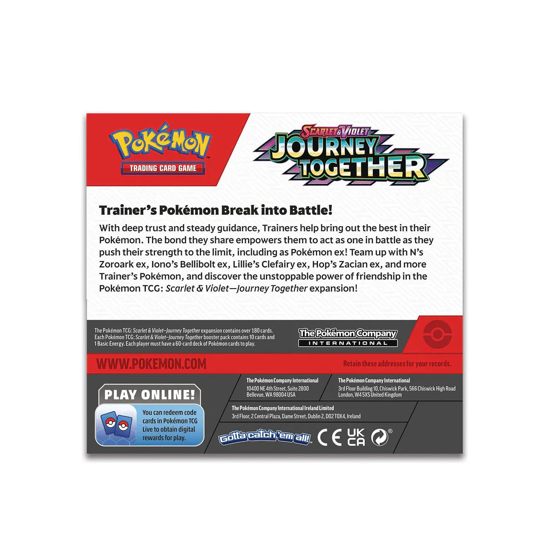 Pokemon TCG: Scarlet & Violet 9 – Journey Together - Booster CDU x36 packs
