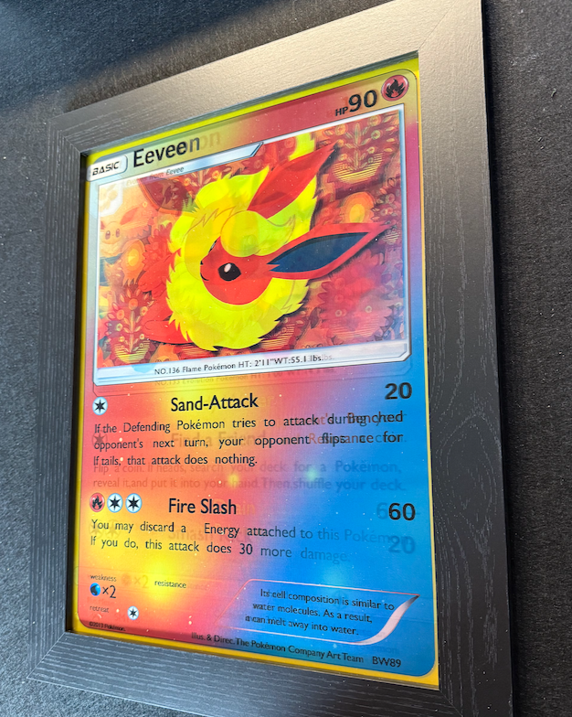 Vaporeon 3D Lenticular Pokémon Display Frame – Triple Angle Illusion