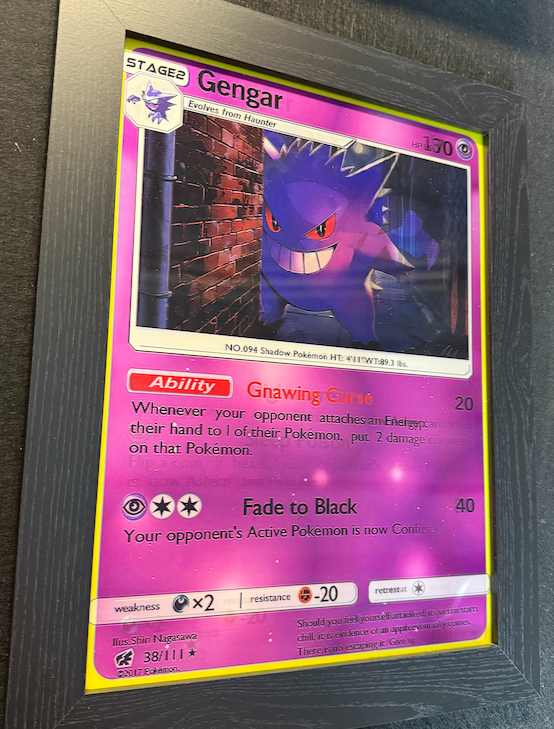 Gastly 3D Lenticular Pokémon Display Frame – Haunted Holographic Illusion