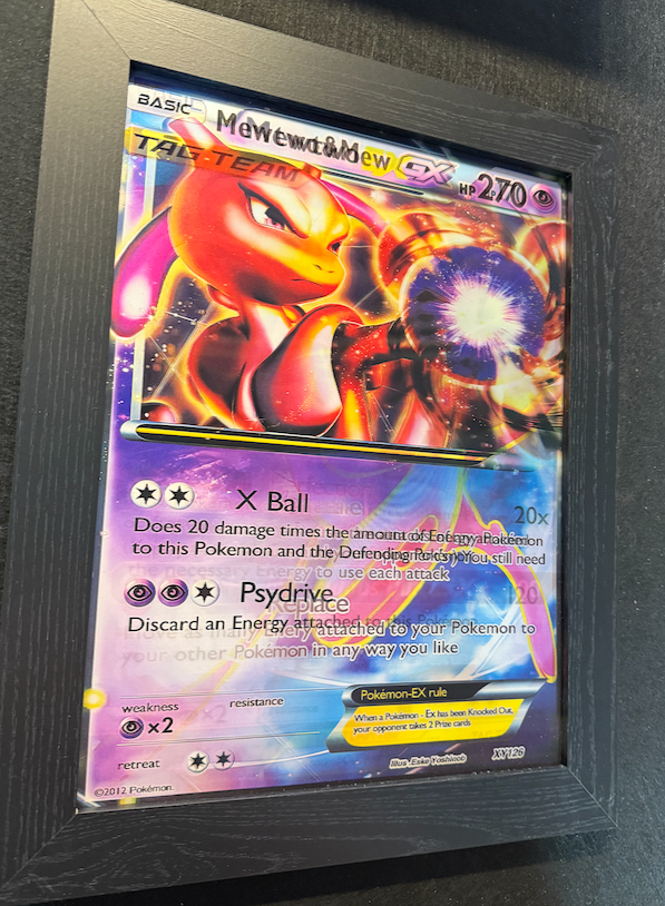 Mewtwo & Mew GX 3D Lenticular Pokémon Frame – Tag Team Illusion Display