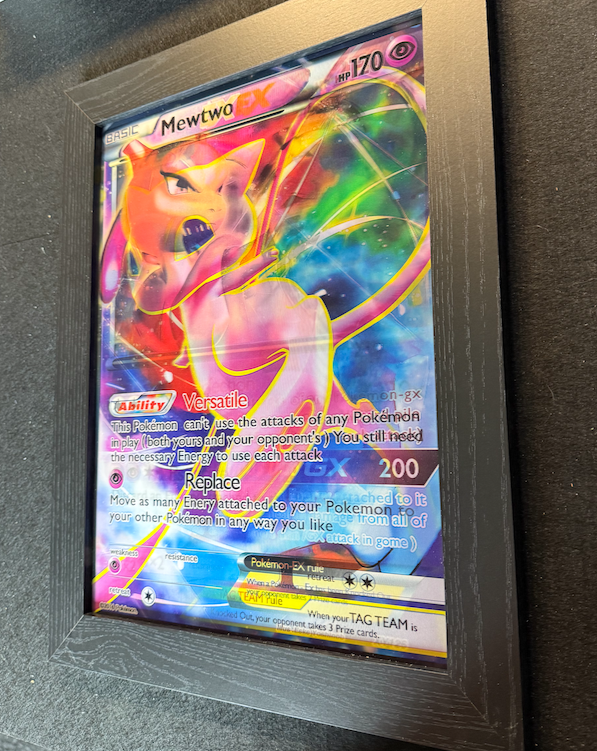 Mewtwo & Mew GX 3D Lenticular Pokémon Frame – Tag Team Illusion Display