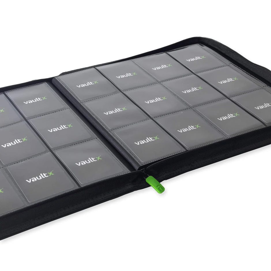 VaultX Exo-Tec Zip Binder - 12 Pocket - Black