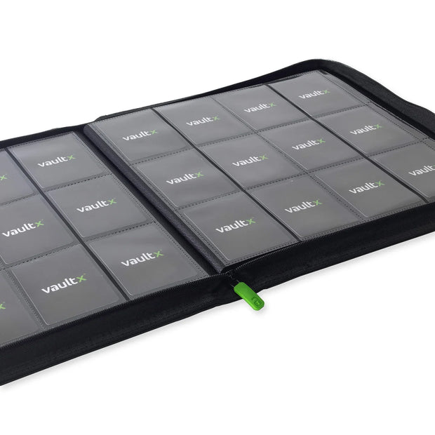 VaultX Exo-Tec Zip Binder - 12 Pocket - Black